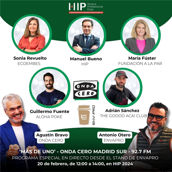 PROGRAMA  ESPECIAL 'MÁS DE UNO' DE ONDA CERO MADRID SUR DESDE EL STAND DE ENVAPRO