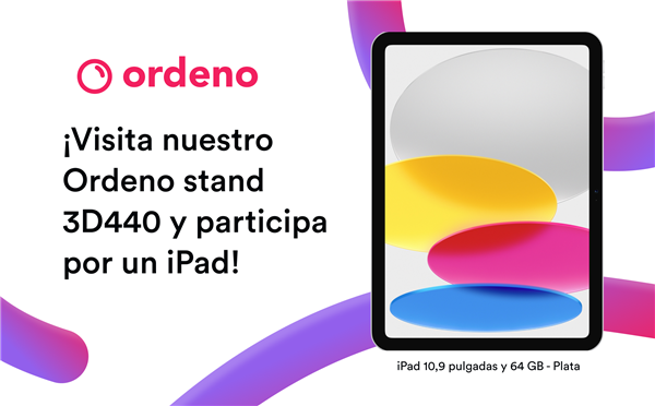 ¡Visíta nuestro Ordeno stand 3D440 y participa por un apple iPad 10ª Generación!
