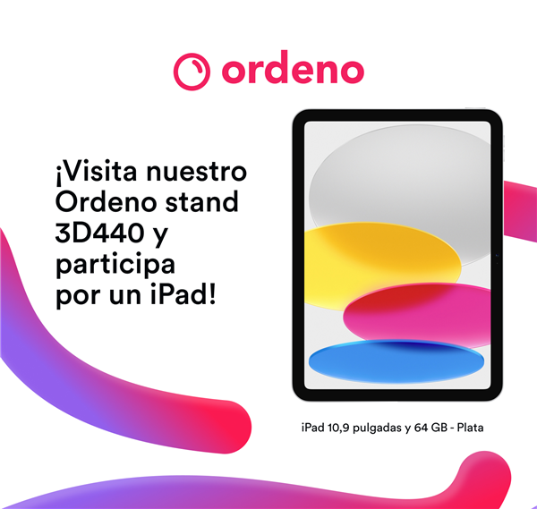 ¡Visíta nuestro Ordeno stand 3D440 y participa por un apple iPad 10ª Generación!